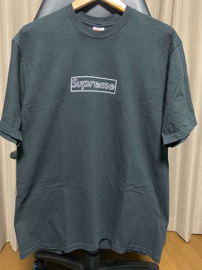 Supreme KAWS Chalk Logo Tee "Black"