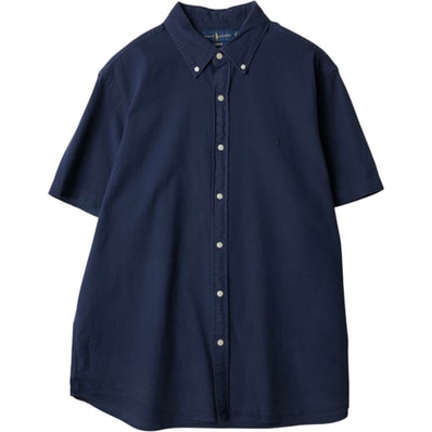 古着 ラルフローレン Ralph Lauren CLASSIC FIT RL UNTUCKED FIT シアサッカー 半袖 ボタンダウンシャツ メンズXL相当/eaa636688