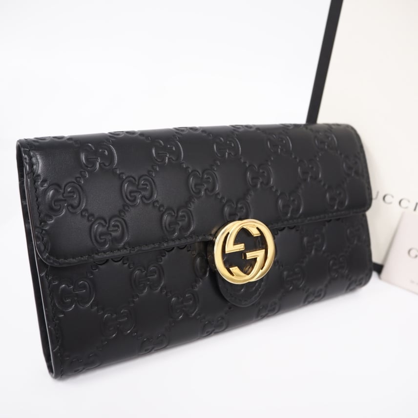 C (やや傷や汚れあり)】GUCCI グッチ レザー インターロッキングG C (やや傷や汚れあり)】GUCCI グッチ レザー インターロッキングG
