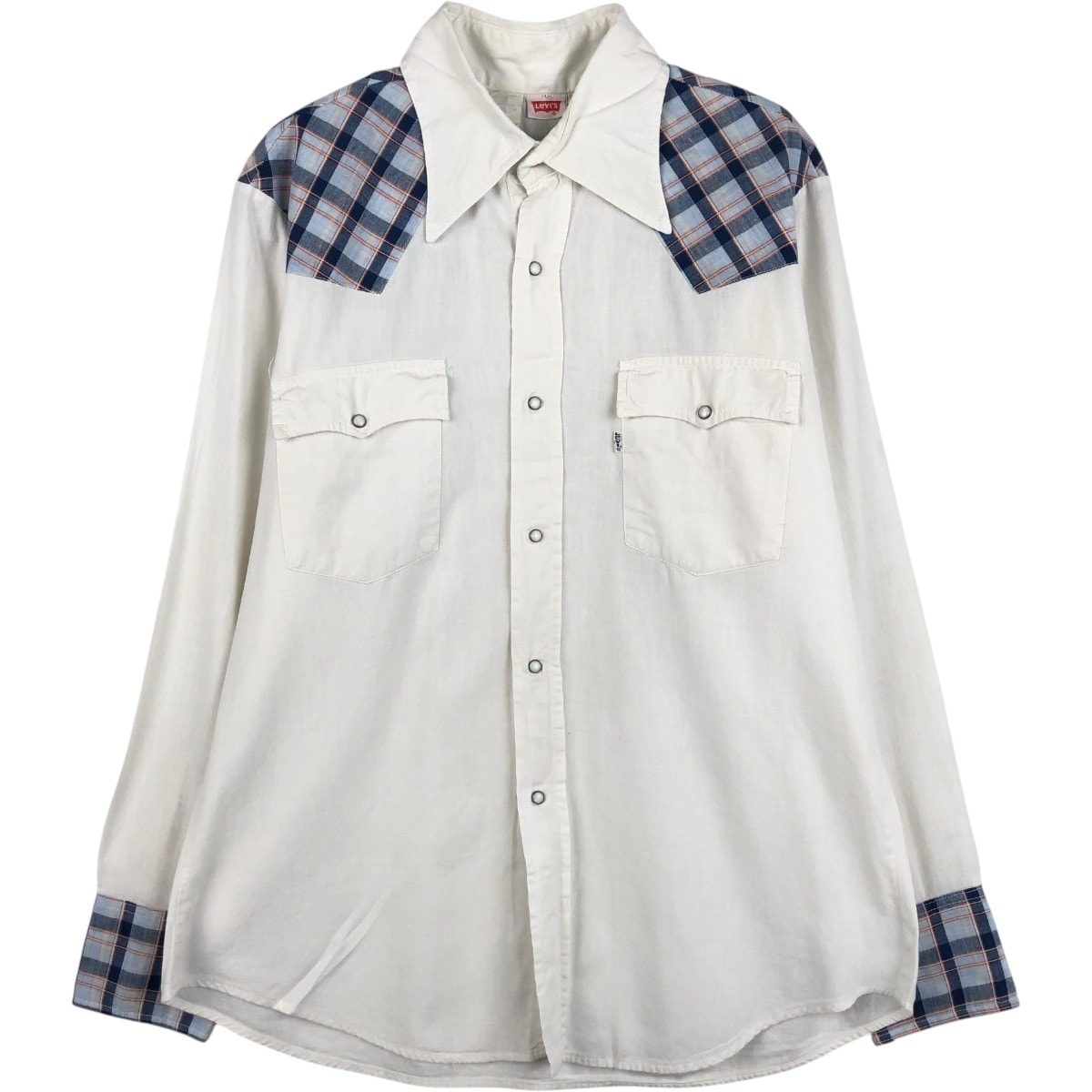 古着 ~90年代 リーバイス Levi's チェック柄 長袖 ウエスタンシャツ USA製 メンズL相当 ヴィンテージ/eaa676815