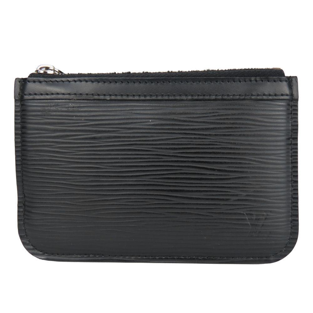 【中古】 ルイ・ヴィトン コインケース ポシェットクレ M66602 エピレザー ノワール ブラック シルバー金具 マルチポーチ 小物 メンズ 男性 LOUIS VUITTON