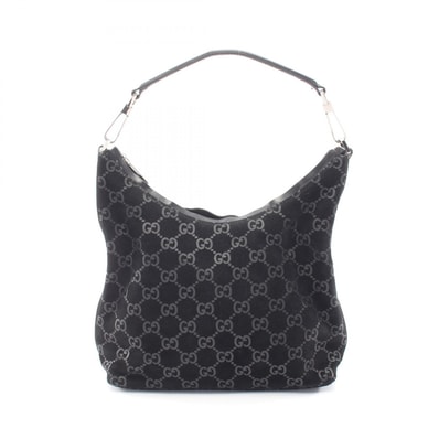 グッチ GUCCI GG柄 ショルダーバッグ バッグ スウェード レザー レディース ブラック系 000 0602 【中古】