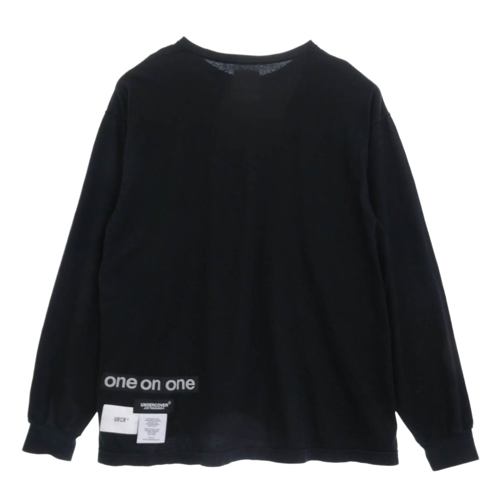 WTAPS ダブルタップス カットソー 22SS 221atucd-csm02s x UNDERCOVER ONE ON ONE L/S Tee アンダーカバー ワンオンワン L/S Tシャツ 長袖 カットソー ブラック系 X03【中古】
