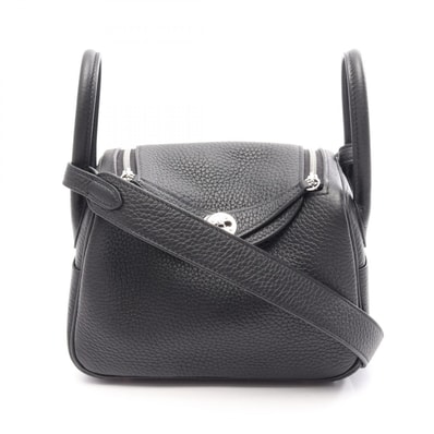 エルメス HERMES リンディ ミニ ショルダーバッグ バッグ トリヨンクレマンス トリヨンクレマンス レディース ブラック系 【中古】