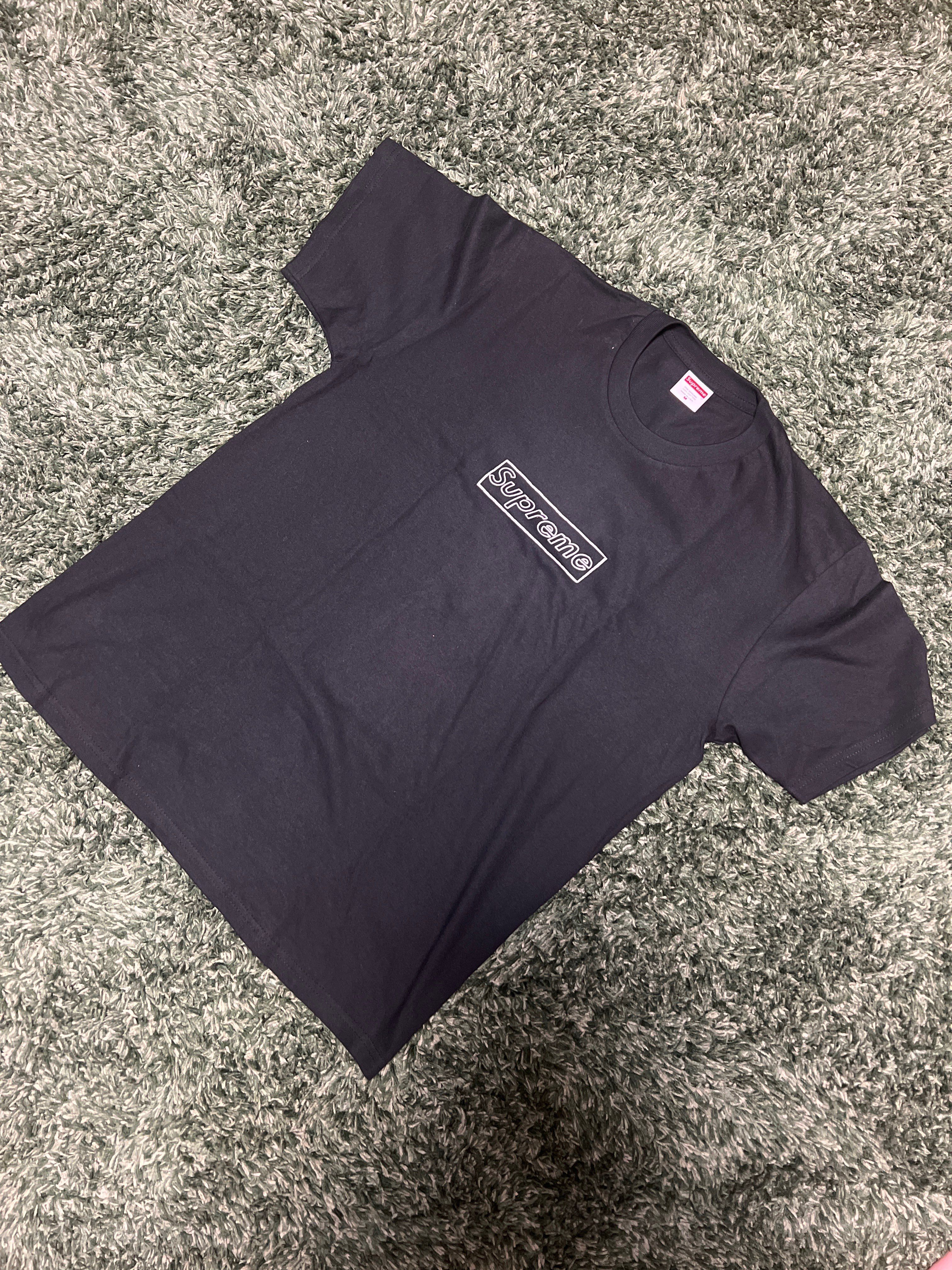 Supreme KAWS Chalk Logo Tee "Black"