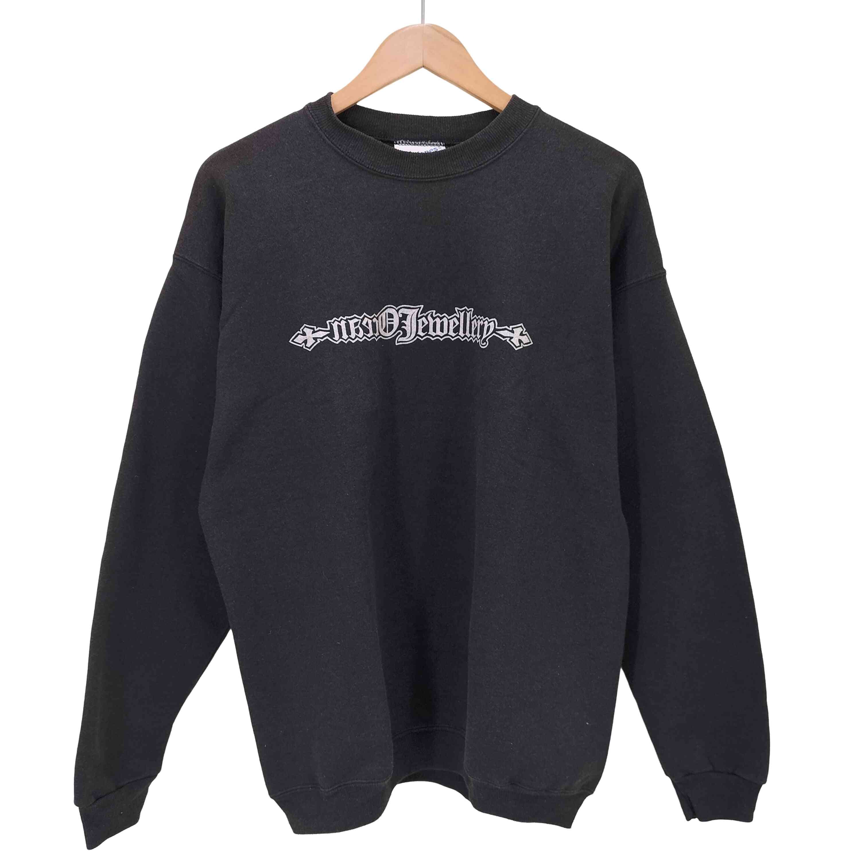 90S HEAVYWEIGHT ボディ OCEAN JEWELRY オールドイングリッシュ プリント スウェット【1143301601046】