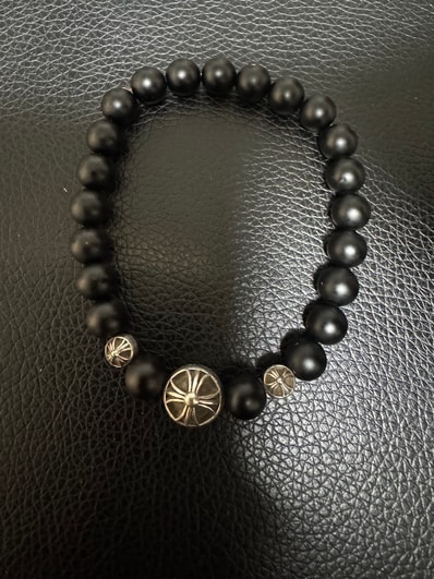 Chrome Hearts Onyx Beads Bracelet "Black/Silver"