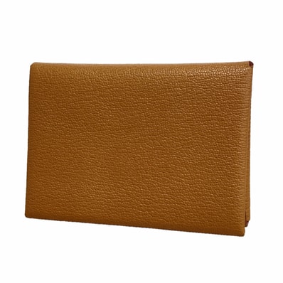 【6ic3640】エルメス コインケース カルヴィデュオ シェブルミゾル チャイ/モーヴシルべストル シルバー金具 U刻印【中古】レディース