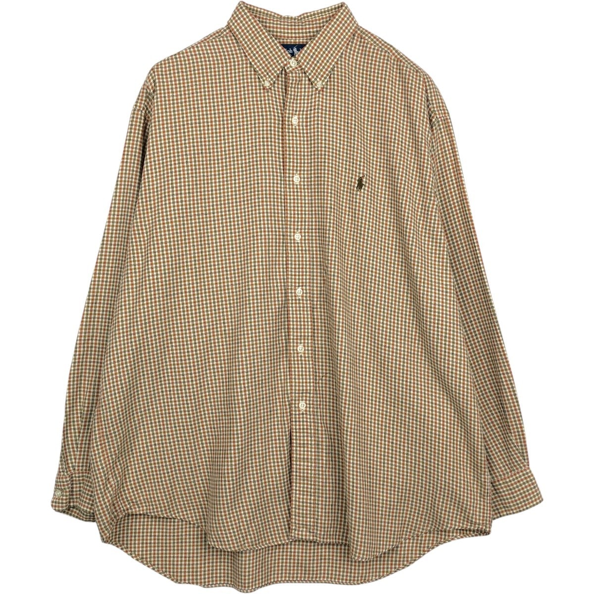 古着 ラルフローレン Ralph Lauren BLAKE 長袖 ボタンダウンチェックシャツ メンズXL相当/eaa659331
