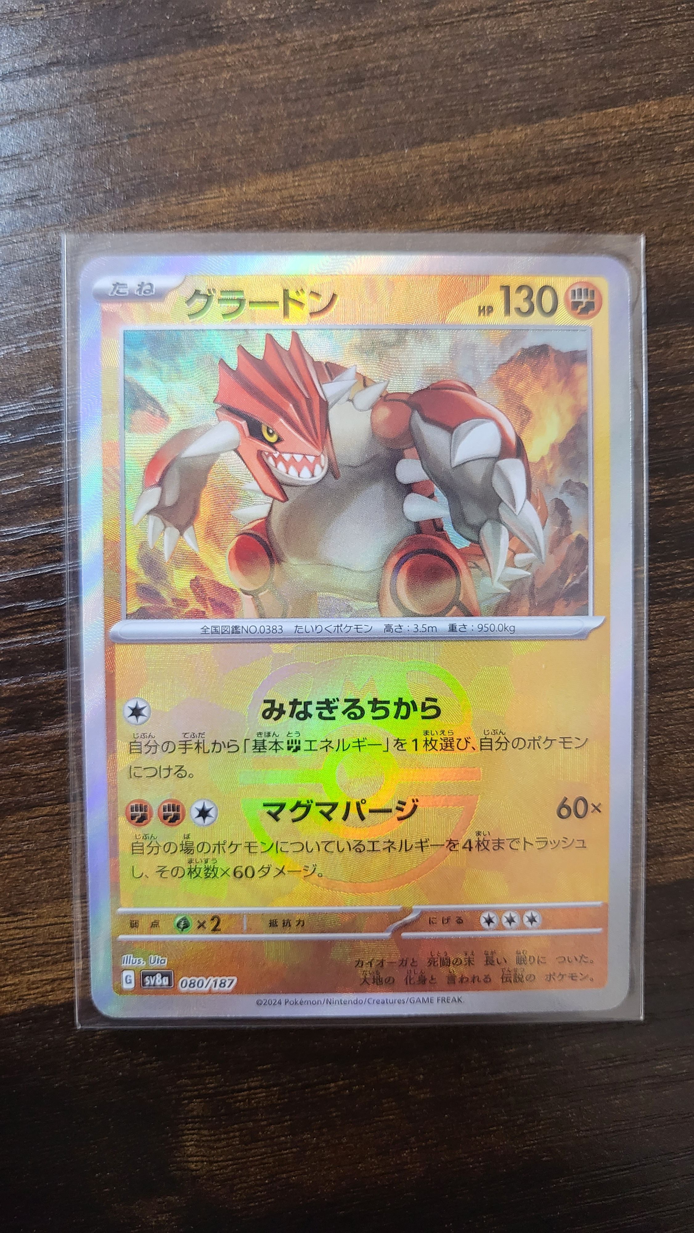 グラードン :マスターボールミラー [SV8a 080/187](ハイクラスパック「テラスタルフェスex」)