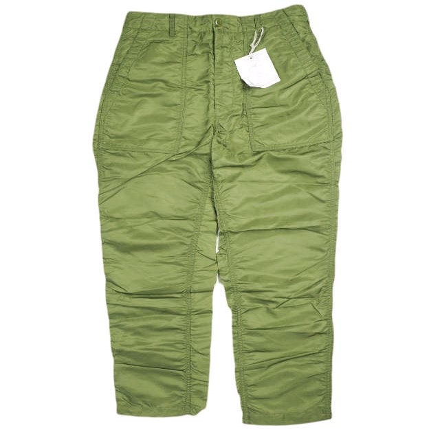 新品 Engineered Garments エンジニアードガーメンツ アメリカ製 Fatigue Pant - Flight Satin Nylon ファティーグパンツ フライトサテンナイロン S Olive ユーティリティー ベイカー ボトムス