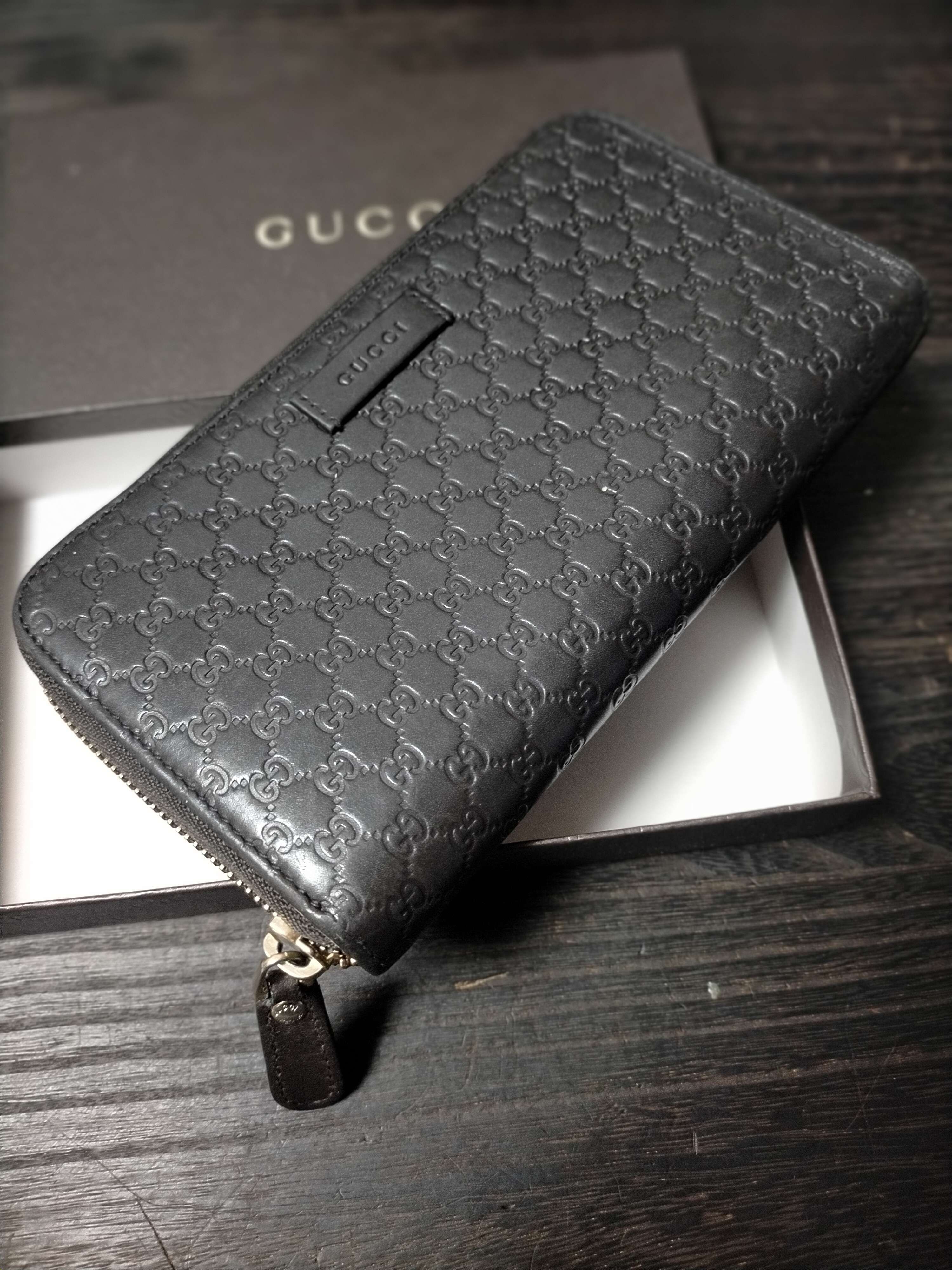 GUCCI Guccissima Micro GG Wallet "Brown"