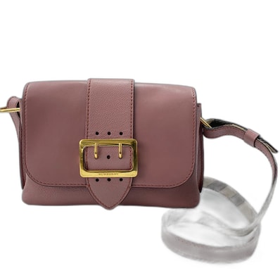 バーバリー BURBERRY スモールバックルクロスボディバッグ ショルダーバッグ レザー【中古】