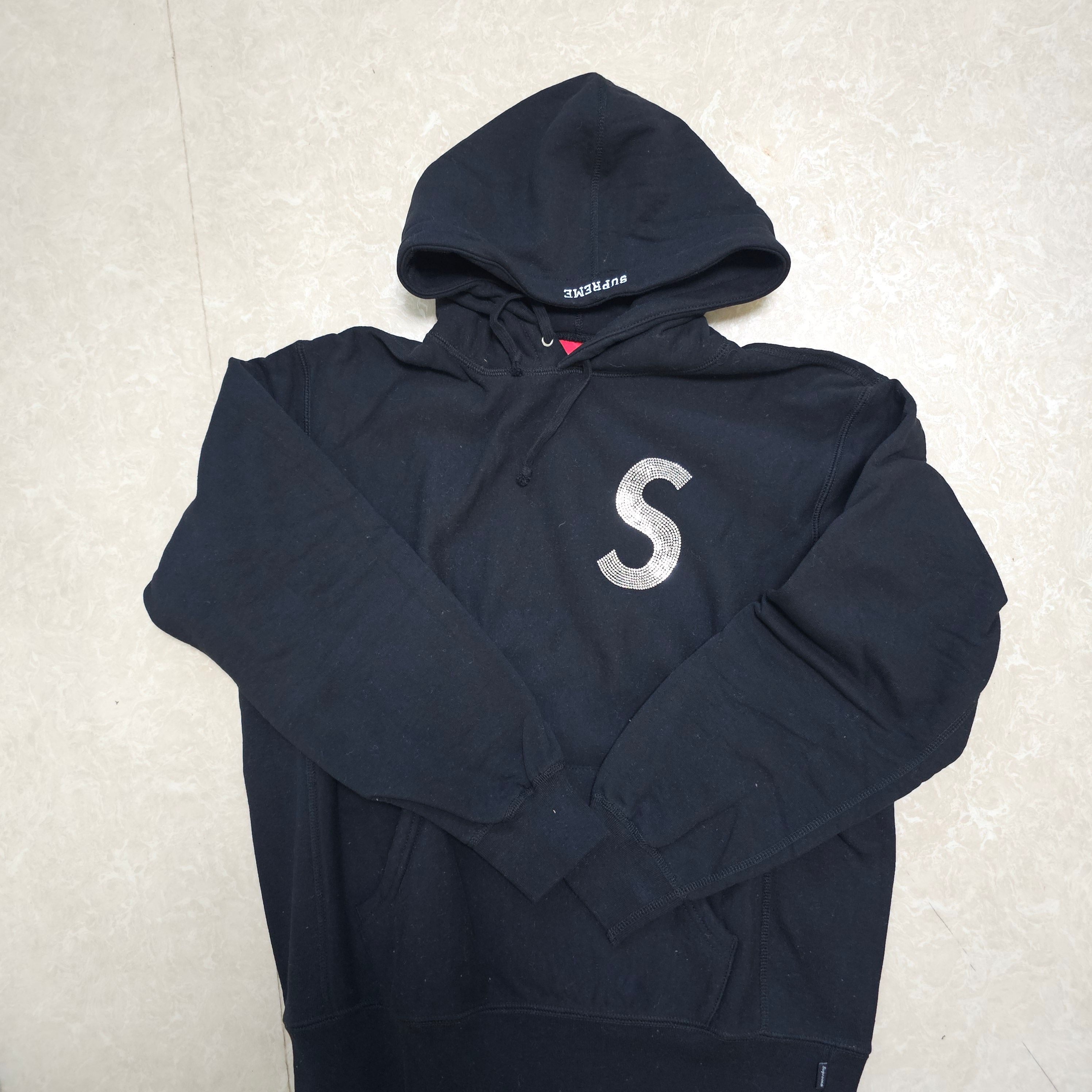 Supreme Swarovski® S Logo Hooded Sweatshirt "Black"