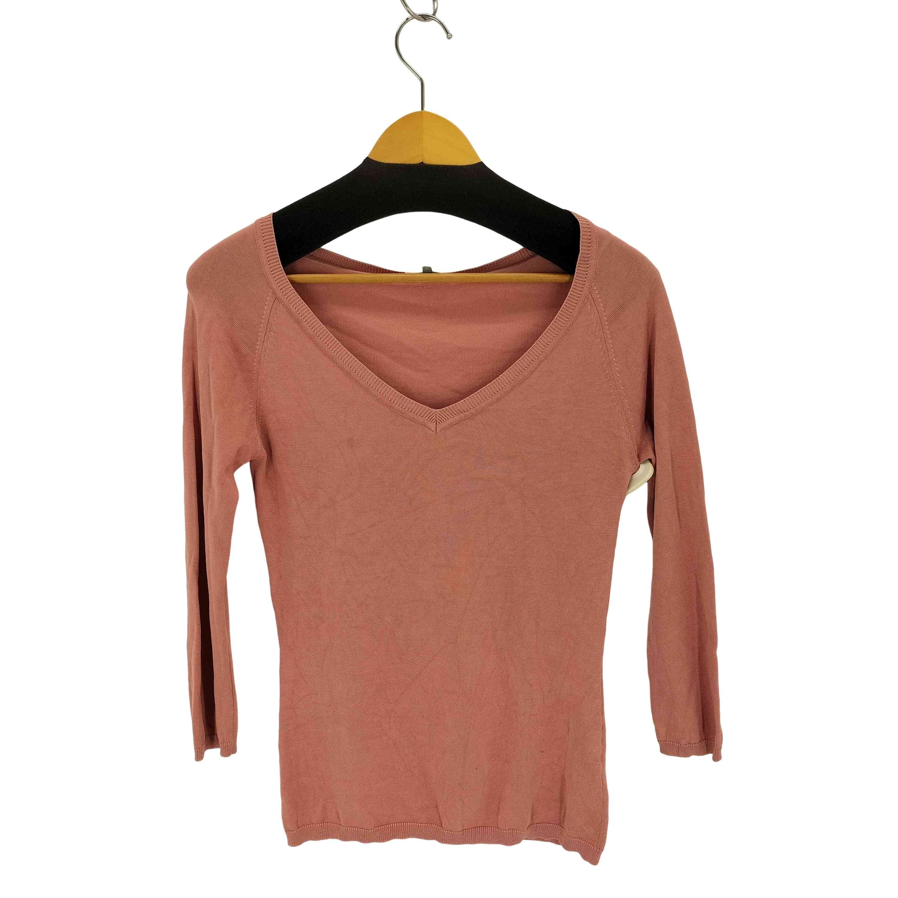 白タグ シルクvネックニット【1142086836261】