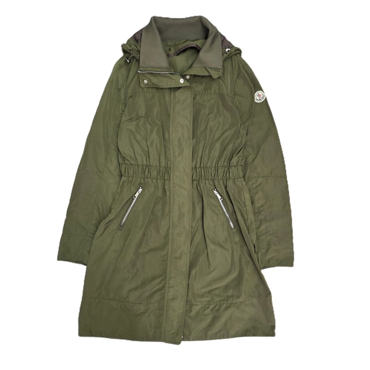 【値引き】MONCLER モンクレール DISTHELON ディステロン スプリングコート ロゴワッペン 0 ナイロンジャケット E10934902205 S ポリエステル カーキ  レディース【中古】