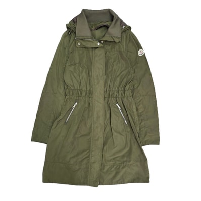 【値引き】MONCLER モンクレール DISTHELON ディステロン スプリングコート ロゴワッペン 0 ナイロンジャケット E10934902205 S ポリエステル カーキ レディース【中古】