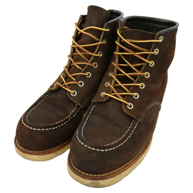 RED WING レッドウィング 8878 6 inch Classic Moc モックトゥ ブーツ ジャワ ミュールスキナー ラフアウト ダークブラウン系 US9E【中古】