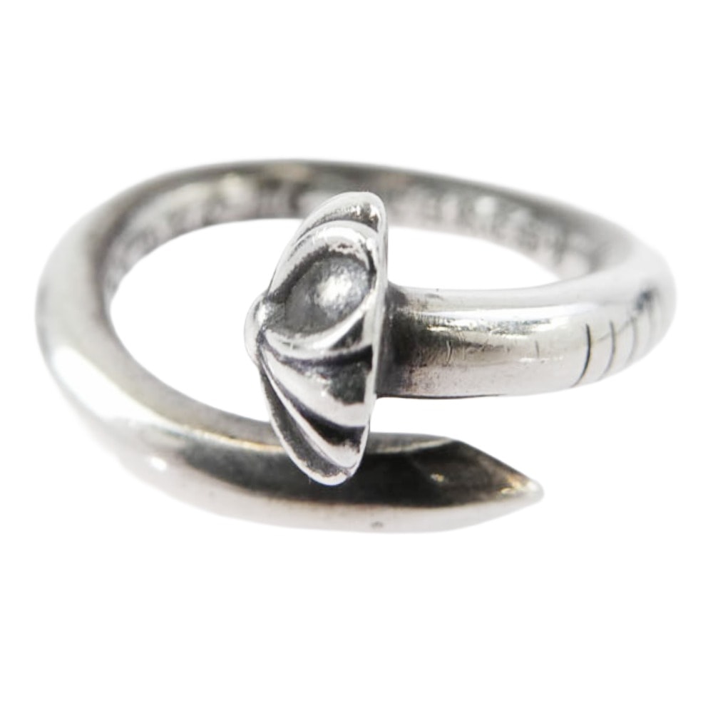 CHROME HEARTS クロムハーツ(原本無) リング NAIL CRSBALL ネイル クロスボール リング シルバー系 JP8.5号【中古】