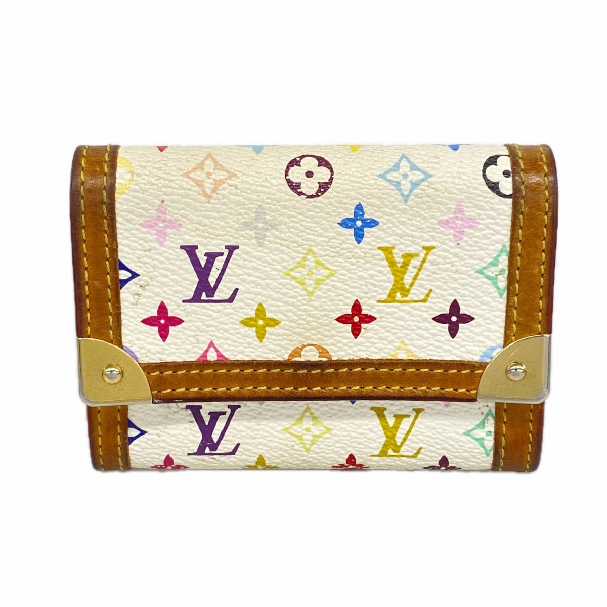 ★最終価格【6fa0935】ルイヴィトン コインケース モノグラム・マルチカラー ポルトモネプラ M92657 ブロン【中古】レディース