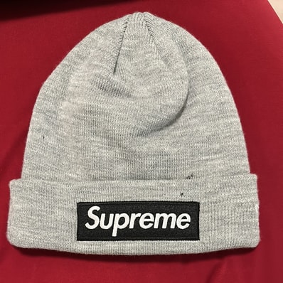 Supreme New Era Box Logo Beanie "Heather Grey"