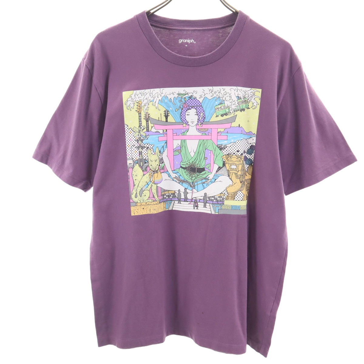 graniph グラニフ 中村佑介 コラボ サーフブンガクカマクラ 半袖 Tシャツ M パープル