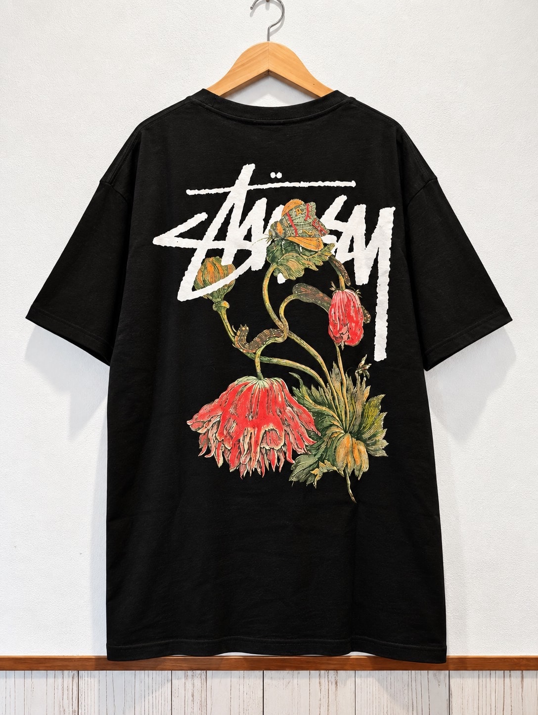 Stussy WITHERED FLOWER TEE "Black"