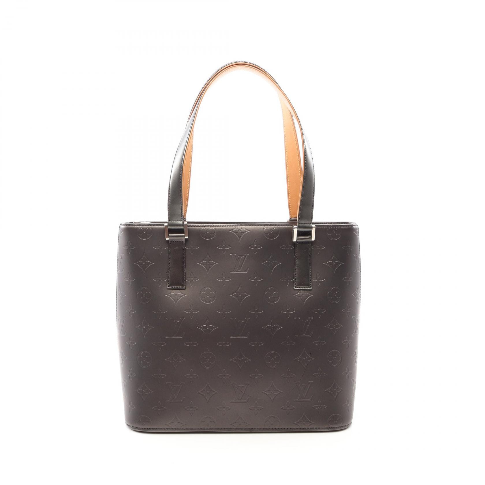ルイ・ヴィトン LOUIS VUITTON ストックトン モノグラムマット ノワール ハンドバッグ バッグ レザー レディース ブラック系 M55112 【中古】