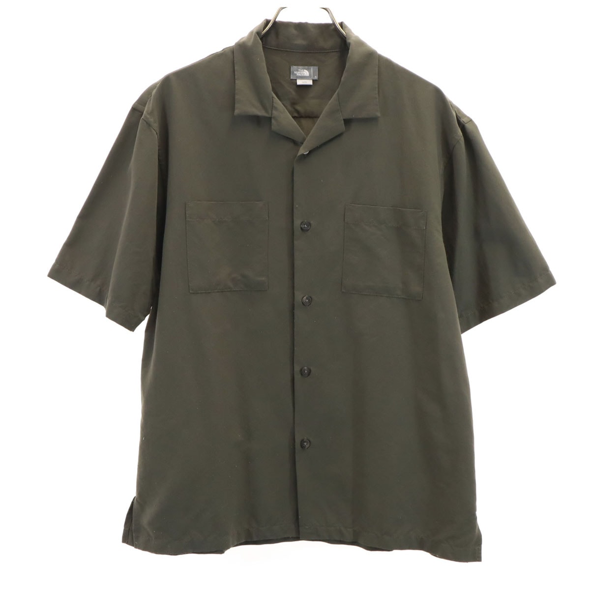 THE NORTH FACE ノースフェイス 半袖 オープンカラーシャツ S カーキ NR22062 アウトドア