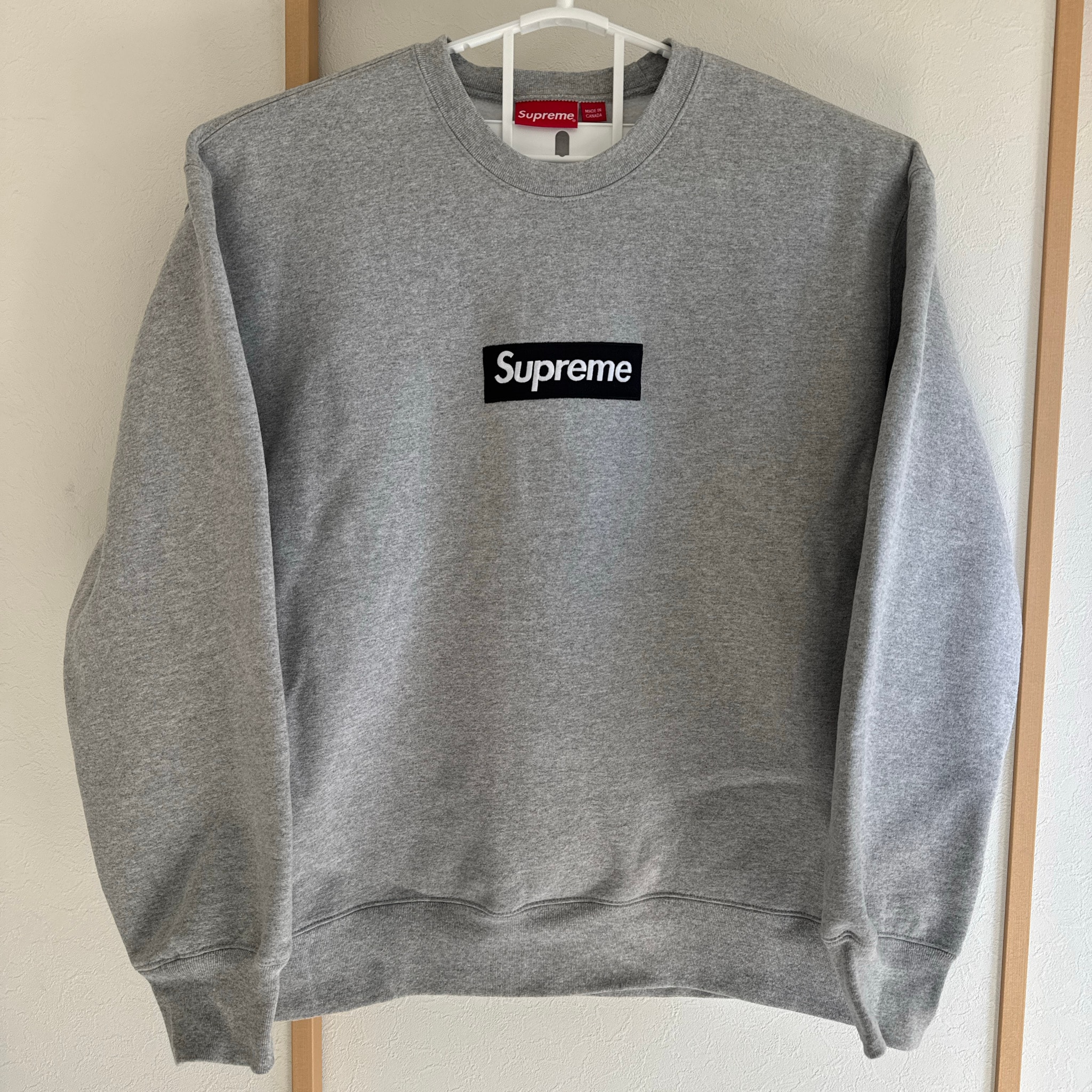 Supreme Box Logo Crewneck "Heather Grey" (22FW)