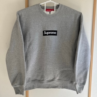 Supreme Box Logo Crewneck "Heather Grey" (22FW)