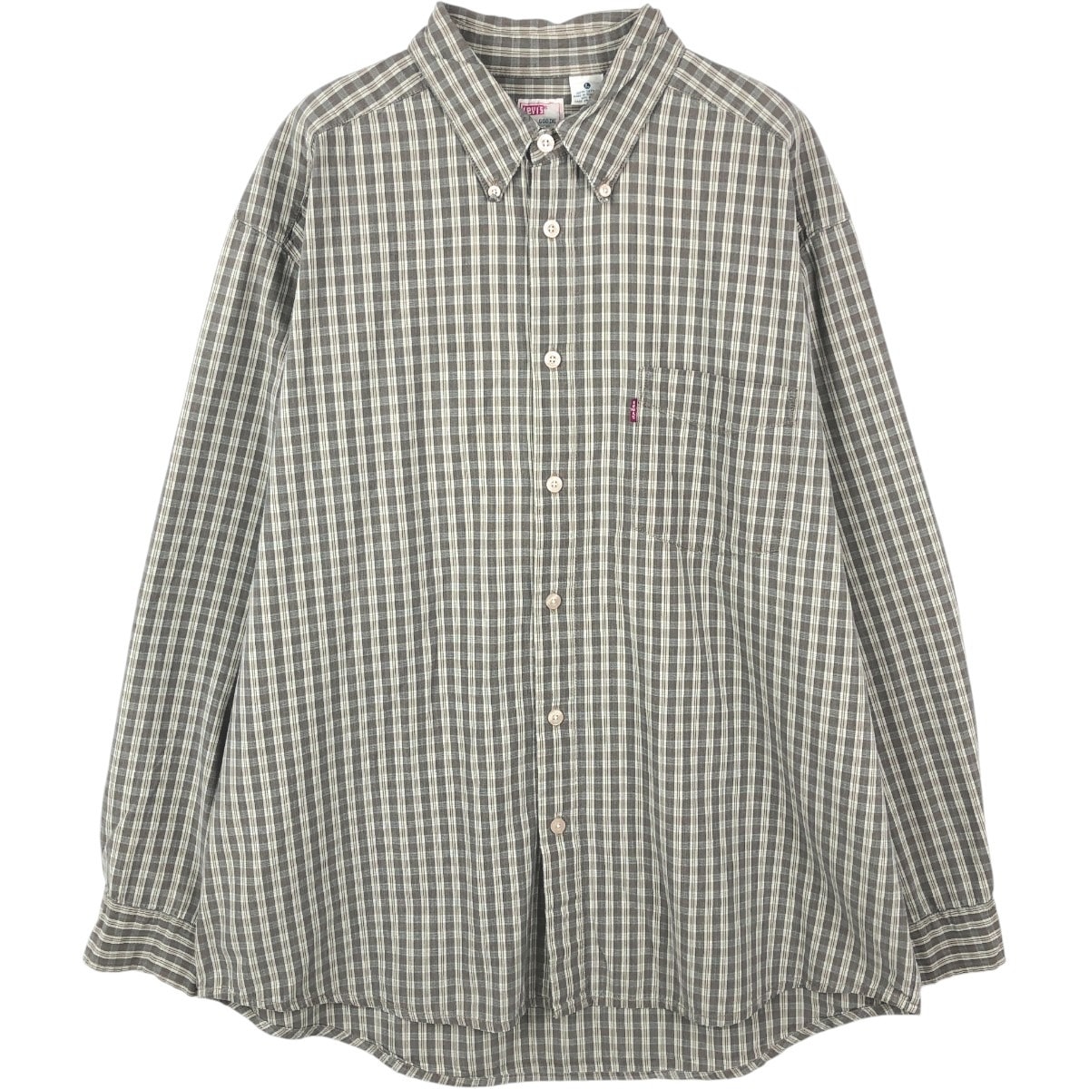 古着 リーバイス Levi's DRY GOODS 長袖 ボタンダウンチェックシャツ メンズXXL相当/eaa662873