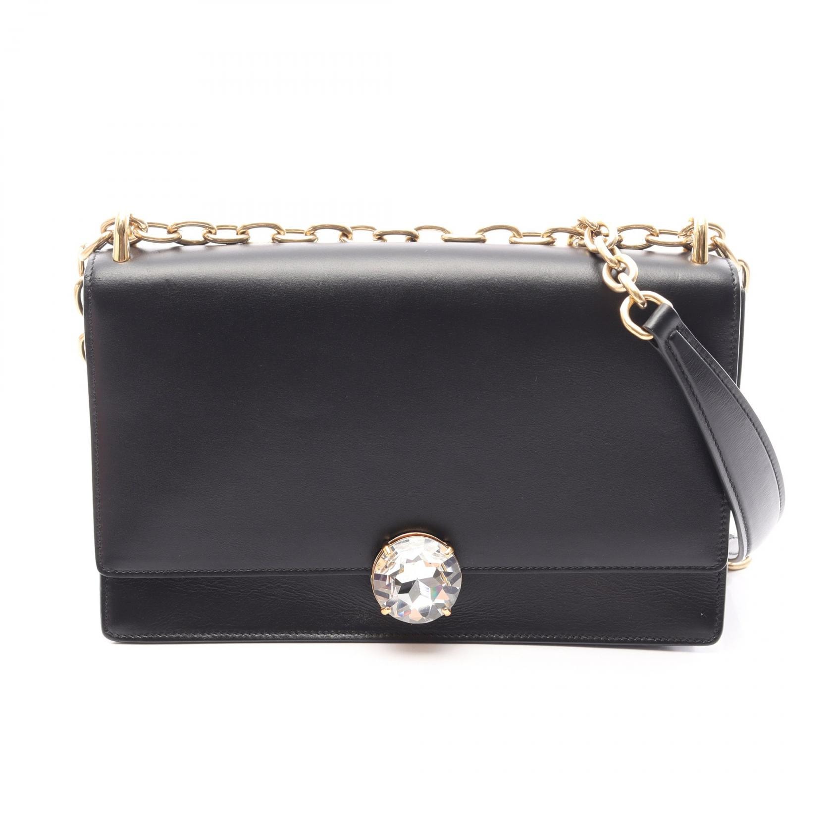 ミュウ ミュウ Miu Miu ショルダーバッグ バッグ レザー レディース ブラック系 5BD129 【中古】