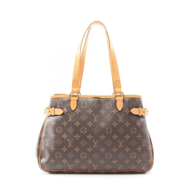 ルイ・ヴィトン LOUIS VUITTON バティニョール オリゾンタル ショルダーバッグ バッグ PVCコーティングキャンバス レザー モノグラム レディース ブラウン系 M51154 【中古】