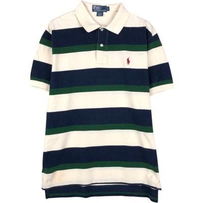 古着 ラルフローレン Ralph Lauren POLO by Ralph Lauren マルチボーダー 半袖 ボーダー ポロシャツ メンズL相当/eaa653657