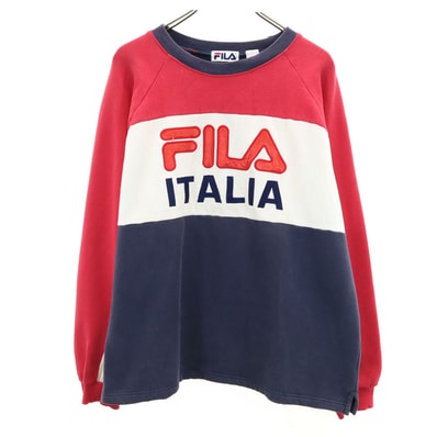 FILA フィラ 90s オールド 長袖 スウェット L ネイビー他