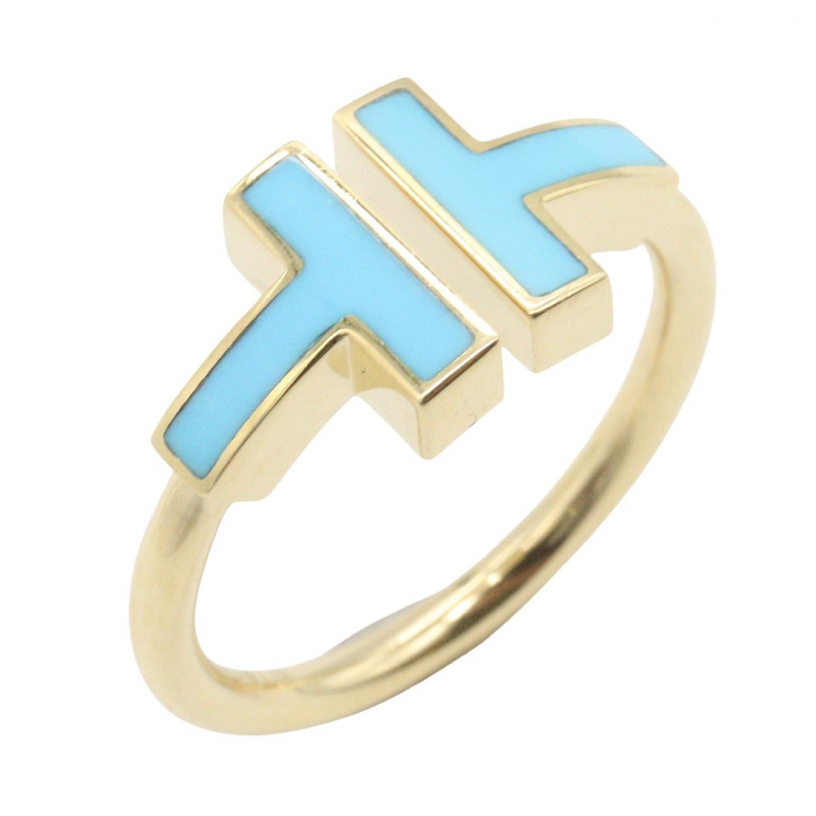ティファニー TIFFANY&CO Tワイヤーリング ターコイズ リング・指輪 ジュエリー K18(イエローゴールド) ターコイズ レディース ゴールド系 / ブルー系 【中古】