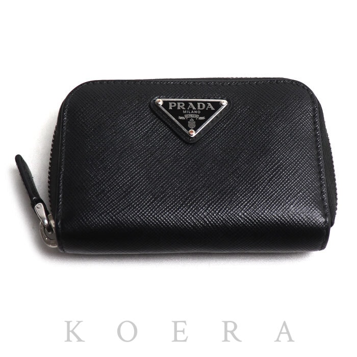 PRADA プラダ トライアングル コインケース ブラック 2MM003_QHH_F0002 IC ユニセックス【中古】