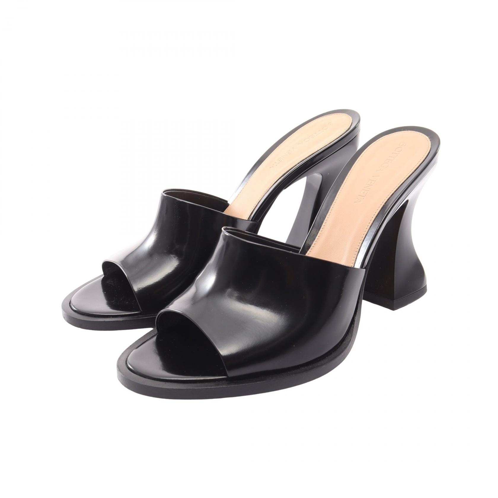 ボッテガヴェネタ BOTTEGA VENETA チャチャ ミュール 靴 レザー レディース ブラック系 38 【中古】