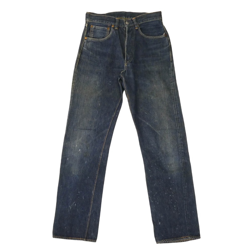 Levi's リーバイス デニムパンツ 50s 501XX 革パッチ トップボタンリペア交換 リベット裏刻印14 センターループ デニム パンツ インディゴブルー系【中古】