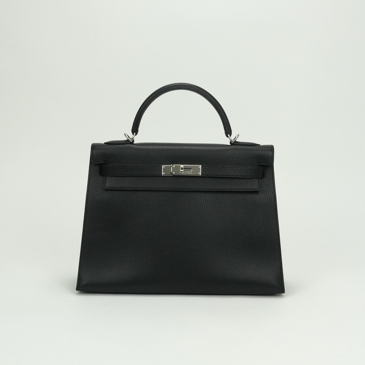 エルメス HERMES ケリー32 ケリー 32 バッグ トートバッグ ショルダーバッグ アルデンヌ ノワール Noir ブラック Black 黒 シルバー金具 ハンドバッグ 外縫い 2WAYバッグ V字金具
