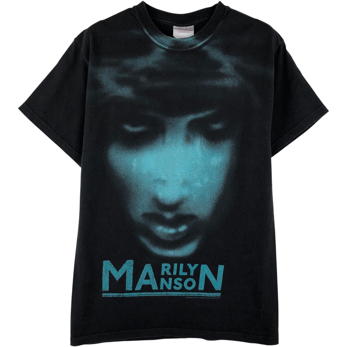 古着 00年代 ヘインズ Hanes MARILYN MANSON マリリンマンソン 大判プリント バンドTシャツ バンT メンズS相当/eaa458036