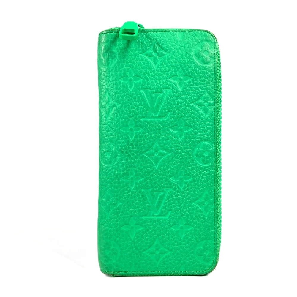 ルイヴィトン LOUIS VUITTON ジッピーウォレット ヴェルティカル M81549 モノグラム・トリヨン ロングウォレット ラウンドファスナー 長財布 トリヨンレザー ヴェールマント グリーン