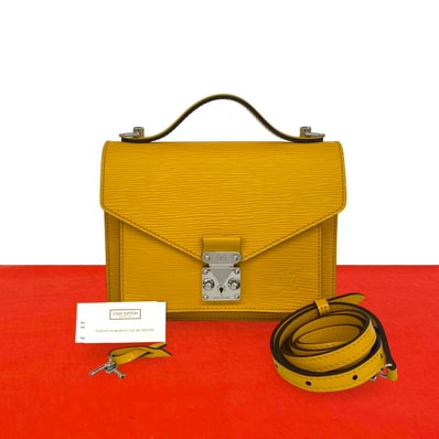 LOUIS VUITTON ルイヴィトン モンソー BB エピ レザー ショルダーバッグ イエロー
472-7
