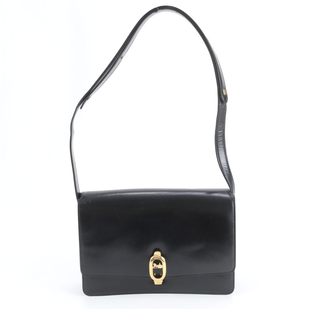 ■美品 セリーヌ 馬車金具ショルダーバッグ レザー