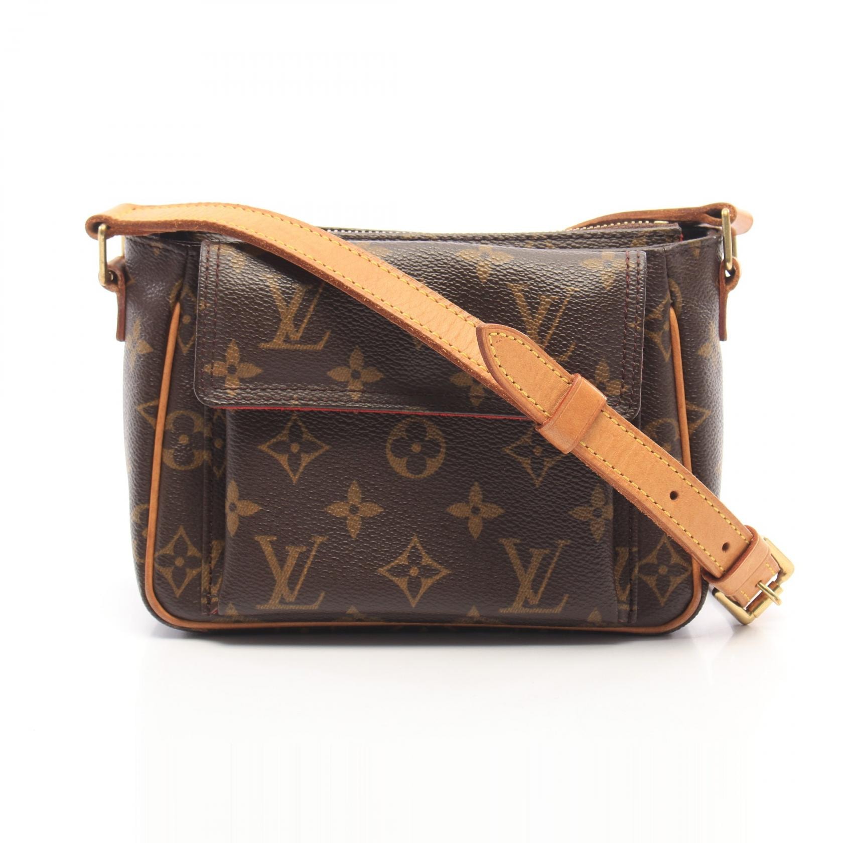 ルイ・ヴィトン LOUIS VUITTON ヴィバシテPM モノグラム ショルダーバッグ バッグ PVCコーティングキャンバス レザー レディース ブラウン系 M51165 【中古】