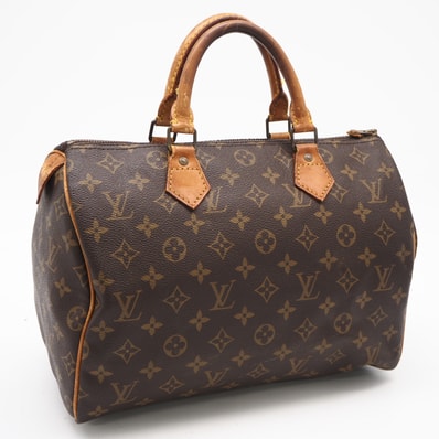 LOUIS VUITTON ルイ・ヴィトン モノグラム キャンバス スピーディ30 M41526 ハンドバッグ ブラウン コーティングキャンバス レザー レディース