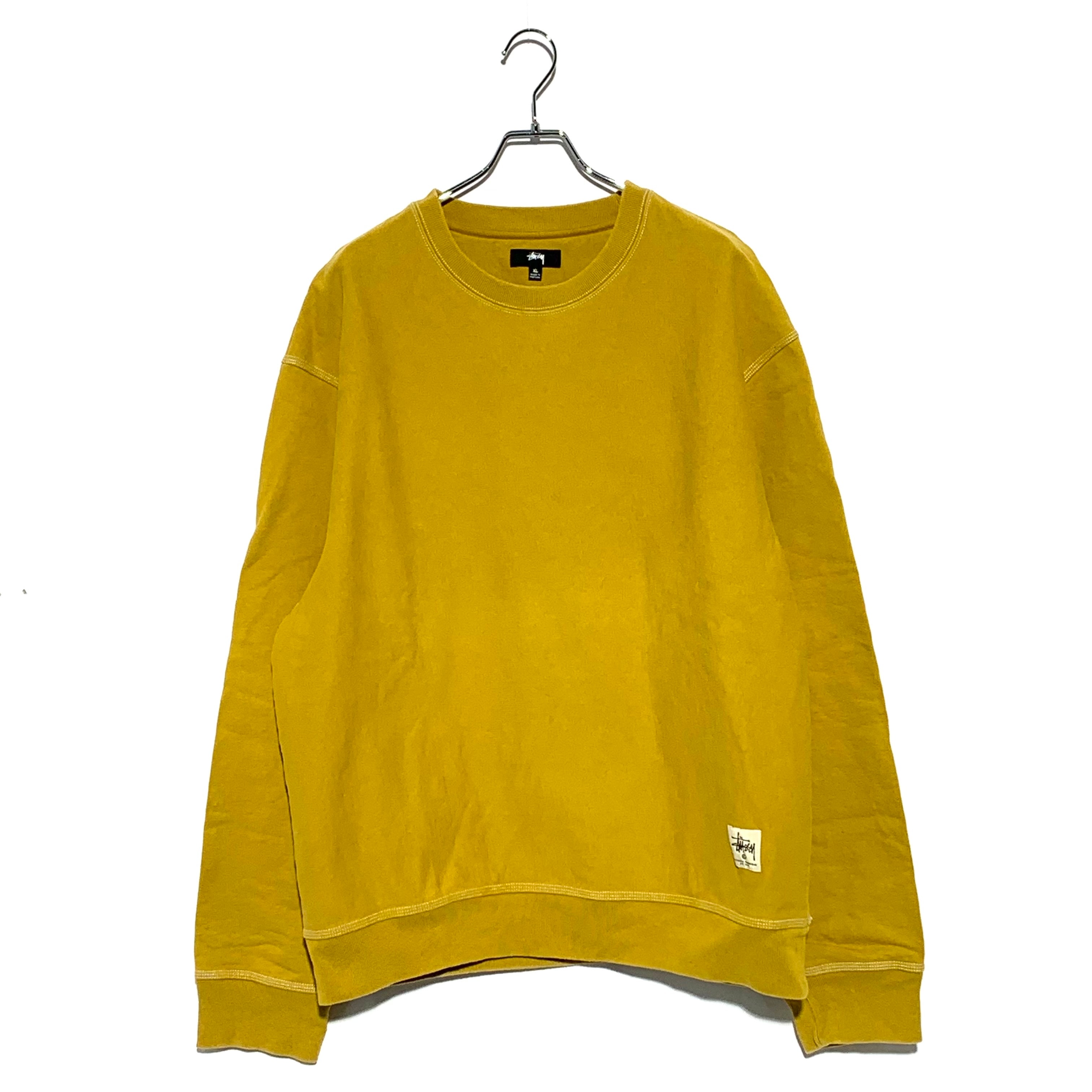 Stussy Contrast Stitch Label Crew "Mustard"