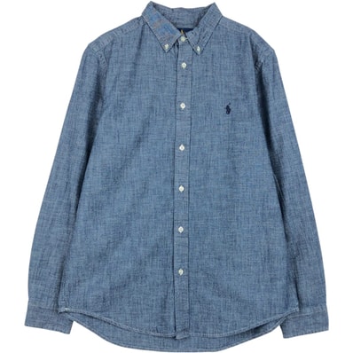 古着 ラルフローレン Ralph Lauren 長袖 ボタンダウン シャンブレーシャツ レディースM相当/eaa650813