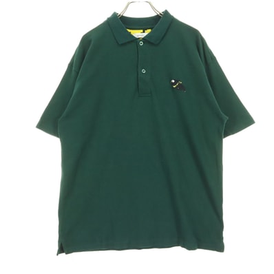 美品 graniph グラニフ らんま1/2 コラボ 半袖 ポロシャツ M グリーン